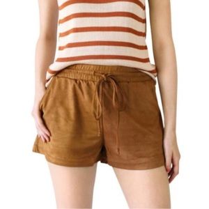 H&M Brown Faux Suede Shorts size US 6
